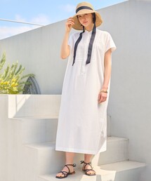 自由区 シャツワンピース 「洗える・XSサイズあり」ジオ