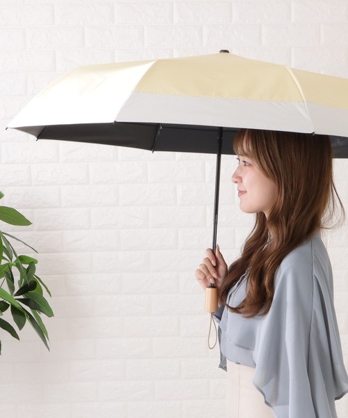 Lace Ladies 折りたたみ傘 バイカラー晴雨兼用折りたたみ傘