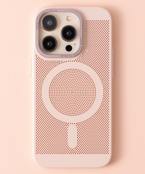 emonique スマホケース マグセーフ magsafe搭載 放熱冷却メッシュ