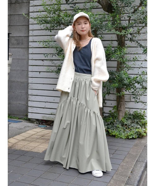 今期新品Ungridニットロングカーデ♡ Ungrid ブークレニットロングカーデ ブラウン -靴＆ファッション通販