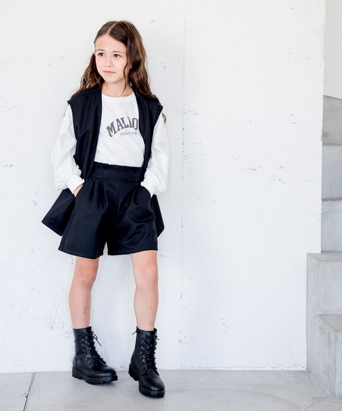 glicoページ　ハンドメイド　子供服 GLOBAL WORK tシャツ ヘビロッTEEハーフZIP長袖/311281 キッズ