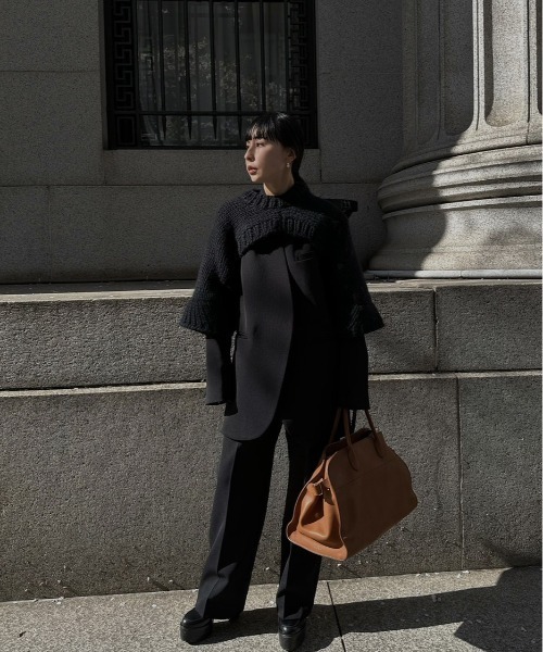 Ameri ジャケット ノーカラージャケット ESSENTIAL CURVE COLLAR