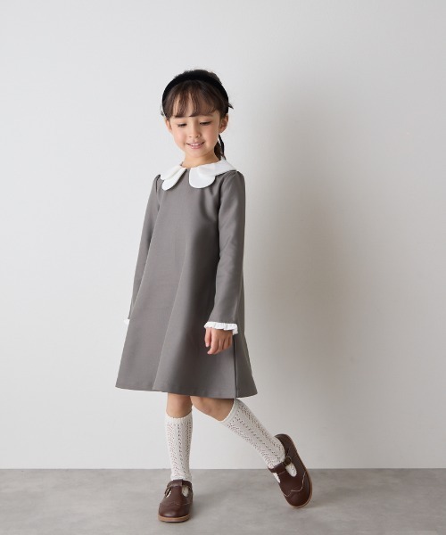 riziere セレモニー riziere（リジェール） ワンピース 「リンクコーデ」ダブルカラー