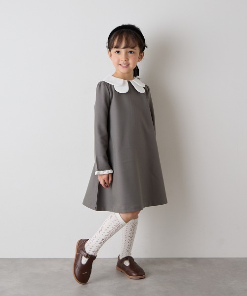 riziere セレモニー riziere（リジェール） ワンピース 「リンクコーデ」ダブルカラー