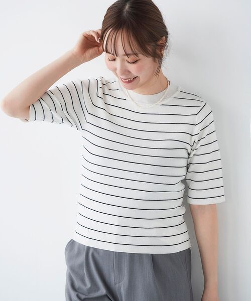 le.coeur blanc ラクーン オーバーサイズ Vネックニット スリット チャイニーズラクーンワイドシルエットVネックニット/le.coeur