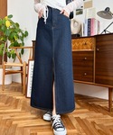 デニムスカート フロントスリットデニムスカートの詳細画像1