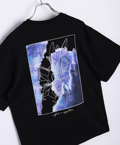WESTSEA（ウエストシー） tシャツ バックプリント 花柄Tシャツ 半袖