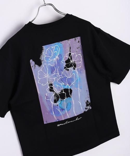 WESTSEA（ウエストシー） tシャツ バックプリント 花柄Tシャツ 半袖