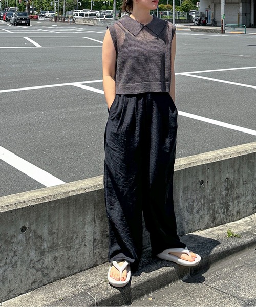 feepur ニット セーター 「ハンドウォッシャブル」リネン混