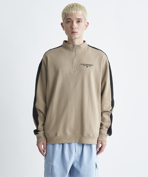 スウェット・トレーナー 1993STUDIO PIGMENT HALF ZIP-UP SWEAT SHIRT 4FK1077 1993STUDIO PIGMENT HALF ZIP-UP SWEAT SHIRT 4FK1077