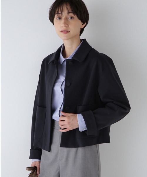 077（レディースコート、ジャケット）（柄：ボーダー） | ファッション