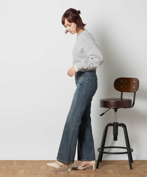 MICHEAL KORS ストレッチデニム ベルテッド フレア ジーンズ 97668283_10210_d_500.jpg