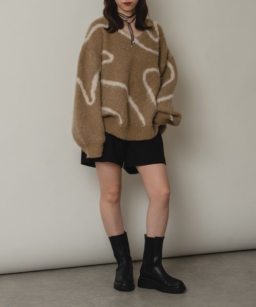 raffime（ラフィミー） ニット セーター Vネックニュアンスニット