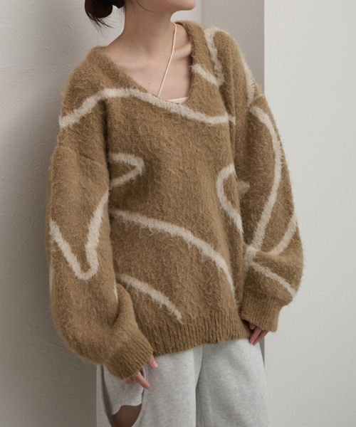 raffime（ラフィミー） ニット セーター Vネックニュアンスニット