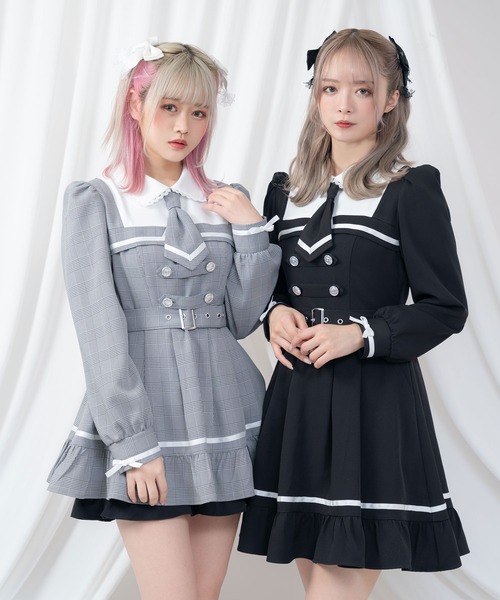 Dearmylove(ディアマイラブ)探偵ネクタイワンピース ケープ付き DearMyLove ワンピース 探偵ネクタイワンピース : ZOZOTOWN Yahoo!店