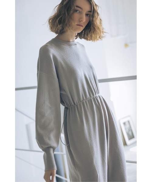 &. NOSTALGIA（ノスタルジア） ワンピース ウエストドロストニット