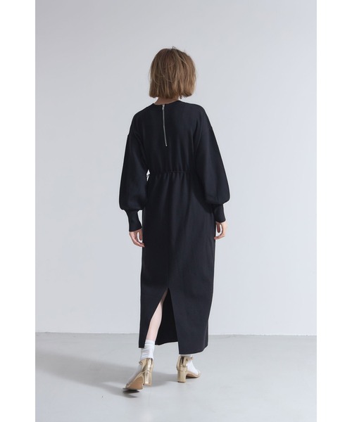 &. NOSTALGIA（ノスタルジア） ワンピース ウエストドロストニット