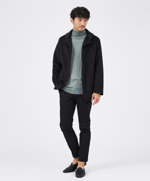 ABAHOUSE GRAY ブルゾン アウター 「シャギーニット」メルトン