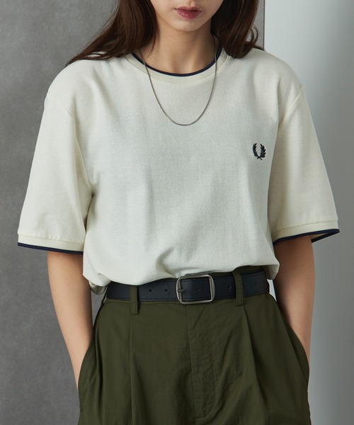 FRED PERRY（フレッドペリー） tシャツ 「FRED PERRY」CREPE PIQUE T