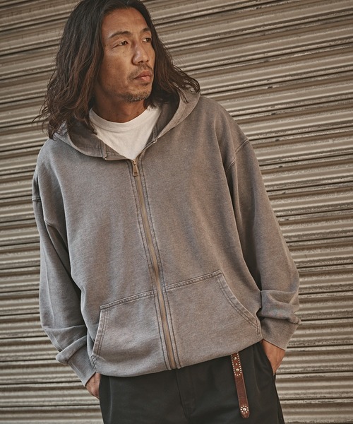 ALL RUNS パーカー ピグメント加工 ジップアップフーディー 2026年春夏