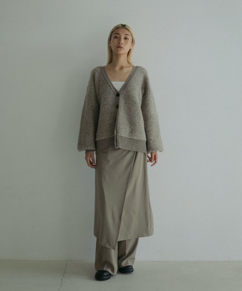 珍しい  anuke カーディガン Boucle Knit Cardigan レディース トップス