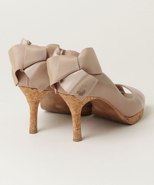 PIPPICHIC ベージュ リボン付きミュール37