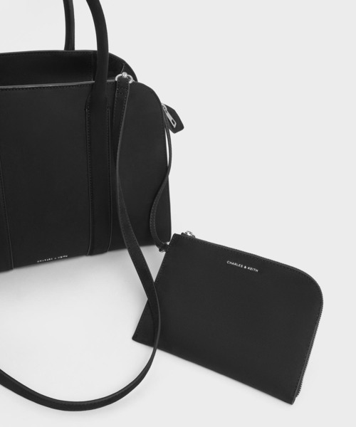 CHARLES&KEITH★Marceline Bowling Bag ボーリングバック/送料込 Noir Marceline Bowling Bag - CHARLES & KEITH ID