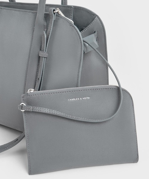 CHARLES ＆ KEITH トートバッグ Axel アクセル テクスチャー