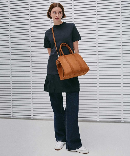 ボウリング用バッグ メタリックブラウン CHARLES ＆ KEITH トートバッグ Axel アクセル テクスチャー