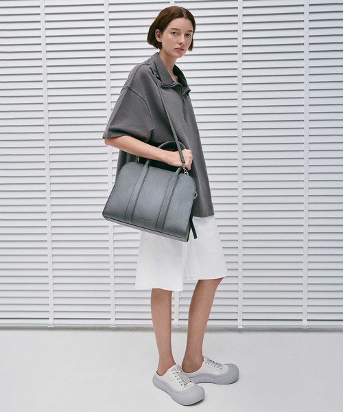 追跡★Charles&Keith Axel ポーチ付 2WAY ボストン トートバッグ 追跡☆Charles&Keith Axel ポーチ付 2WAY ボストン トートバッグ
