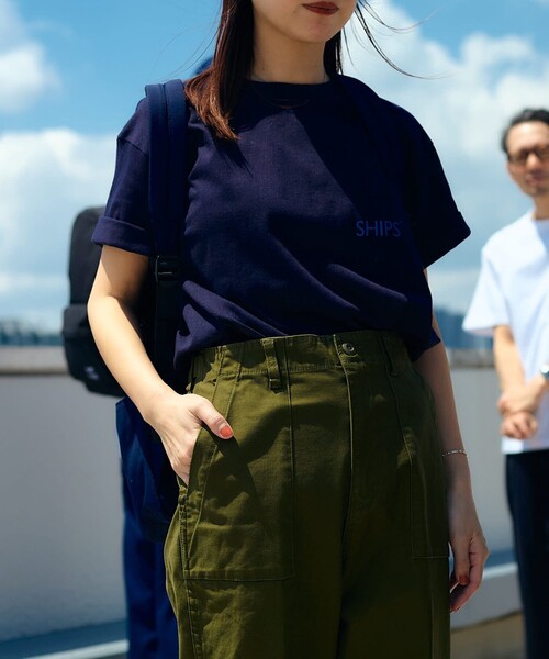 SHIPS tシャツ 「WEB限定」SHIPS: SHIPSロゴ プリント ポケット