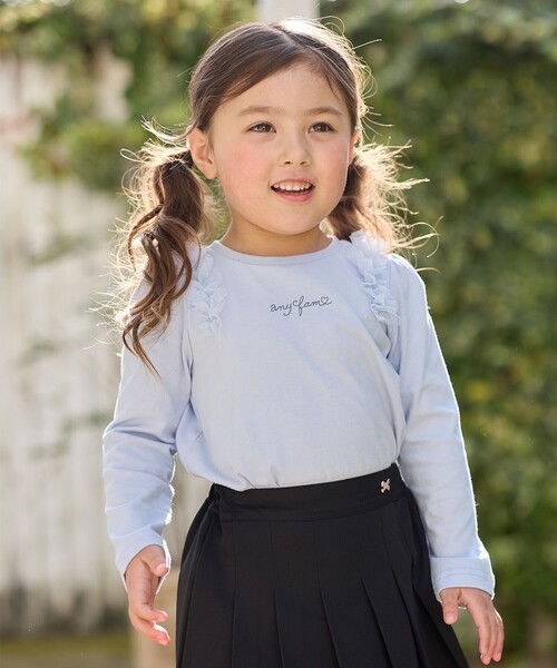any FAM tシャツ チュールフリル 長袖Tシャツ キッズ 子供服