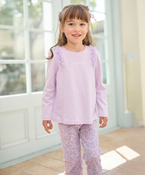 any FAM tシャツ チュールフリル 長袖Tシャツ キッズ 子供服