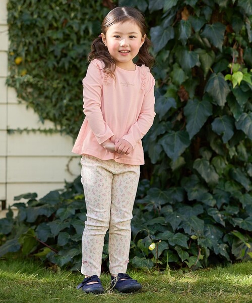 ブラック チュール フリル 長袖カットソー any FAM tシャツ チュールフリル 長袖Tシャツ キッズ 子供服