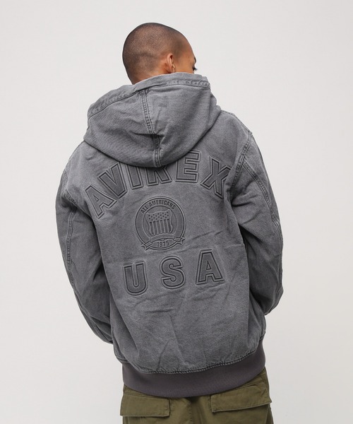 パーカー 「直営店限定」DENIM SIGNATUR LOGO PARKA / デニム シグネチャーロゴ パーカー / AVIREX / アヴィレック | AVIREX | 03