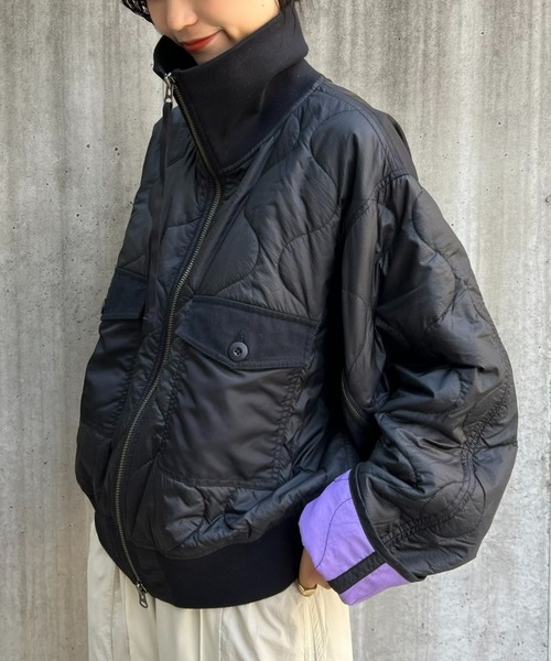 etsinta（エシンタ） ジップアップブルゾン ONE SIZE ブラック