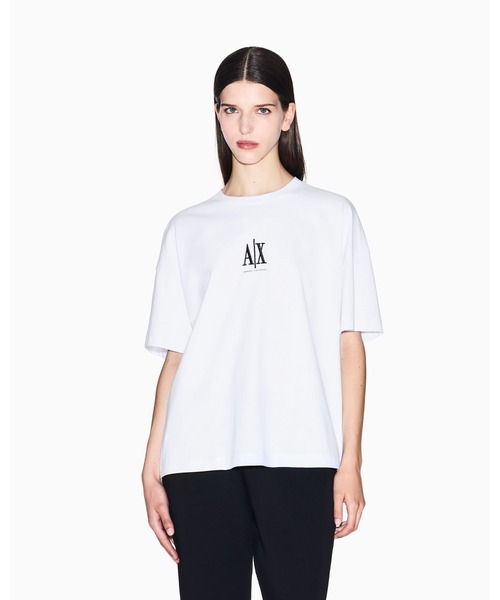 【アルマーニエクスチェンジ】ICON ロゴ 半袖 Tシャツ A|X アルマーニ エクスチェンジ】ICON 半袖クルーネックTシャツ