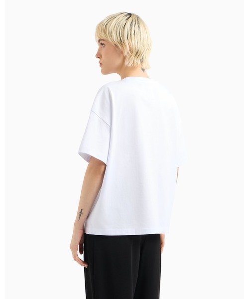 tシャツ 「A|X アルマーニ エクスチェンジ」ICON 半袖クルーネックTシャツ/BOY BOXY レディース ARMANI EXCHANGE tシャツ 「A|X アルマーニ エクスチェンジ
