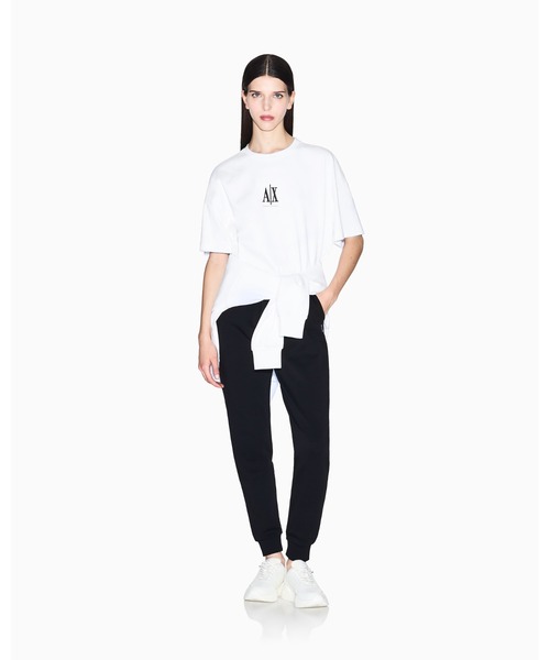 ARMANI EXCHANGE レディース　ホワイト Vネック トップスSサイズ Armani Exchange ホワイト Vネック Tシャツ L - メルカリ
