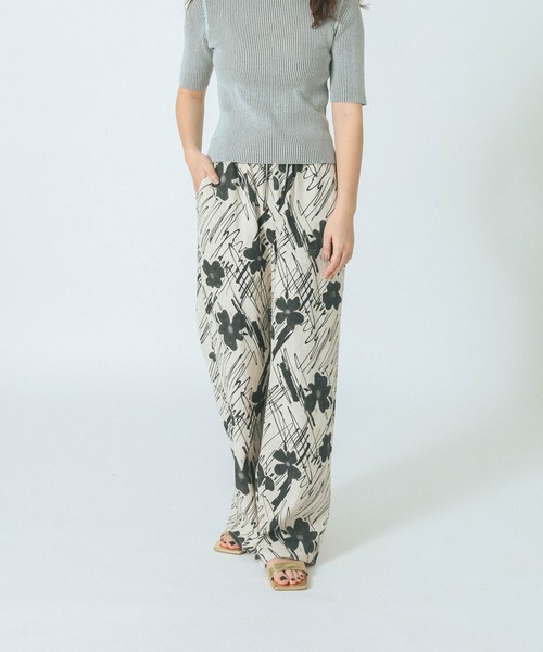 ROSE BUD パンツ ART PRINT PANTS レディース : ZOZOTOWN Yahoo
