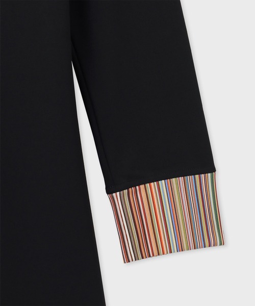 Paul Smith ブラック 長袖シャツワンピース　サイズ44L Paul Smith ポールスミス ジョーゼット シャツワンピース 44L