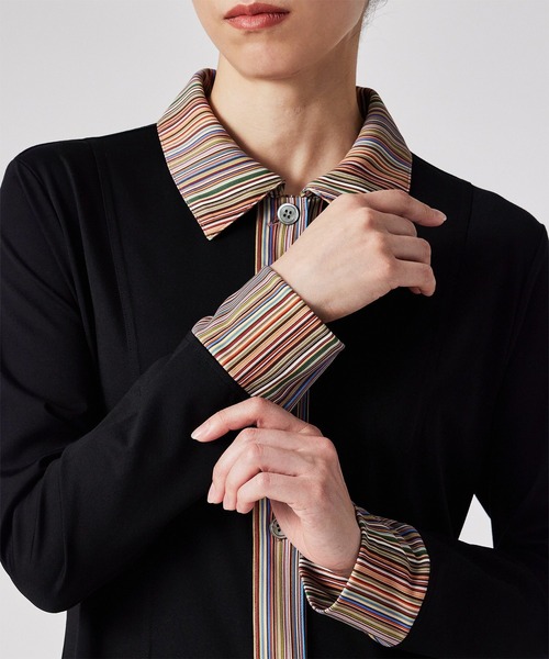 サマ―セ―ル‼️【PS Paul Smith】 ロングシャツワンピース Paul Smith ワンピース ウィメンズ ”Signature Stripe” ロング