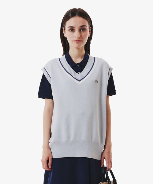 LACOSTE ベスト ジレ チルデンニットベスト / サマーニット