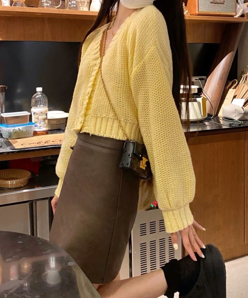 「Ada.」 ニットカーディガン FREE グリーン レディース_画像3