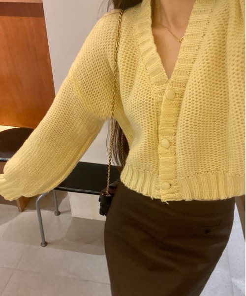 「Ada.」 ニットカーディガン FREE グリーン レディース_画像5