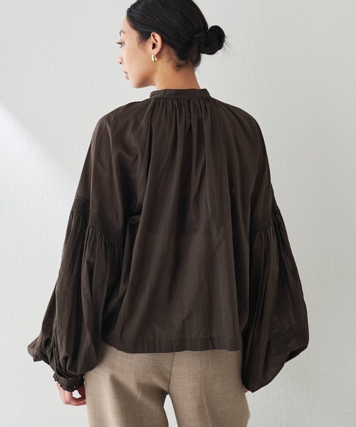 Whim Gazette（ウィム ガゼット） ブラウス シャツ ローンギャザー