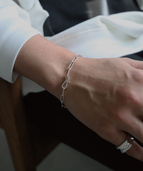 ブレスレット SILVER925 レクトチェーンブレスレット-M- レディース メンズの画像
