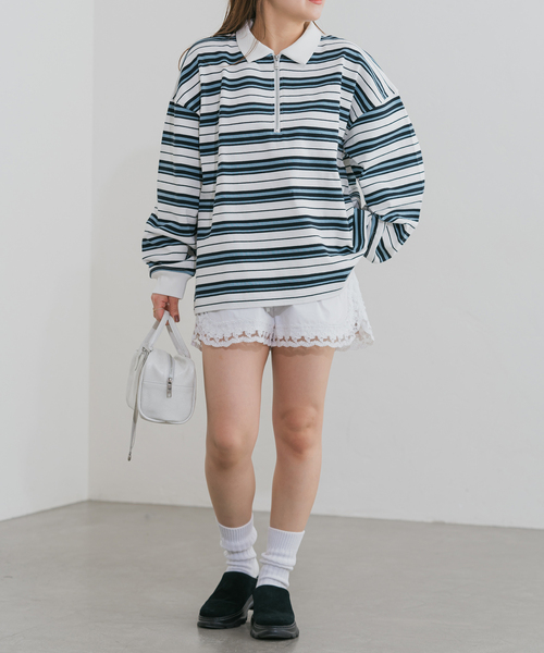 U by SPICK&SPAN サイドレースショートパンツ U by SPICK&SPAN パンツ 「追加」サイドレースショートパンツ