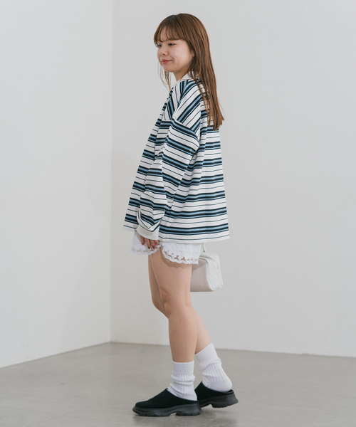 U by SPICK&SPAN サイドレースショートパンツ U by SPICK&SPAN パンツ 「追加」サイドレースショートパンツ