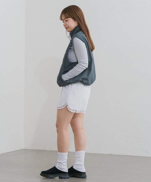 U by SPICK&SPAN サイドレースショートパンツ U by SPICK&SPAN パンツ 「追加」サイドレースショートパンツ